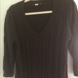 Loft cable knit sweater with 3/4 sleeves